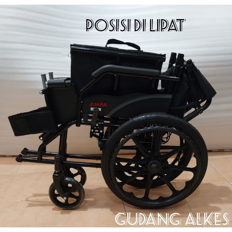 KHUSU LUAR KOTA KURSI RODA SELLA BLACK STEEL ANTI KARAT