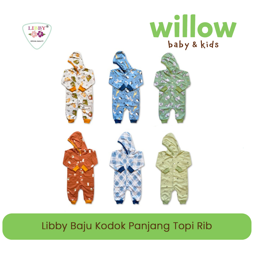 Jumper Bayi - Libby Baju Kodok Panjang Topi Rib Buka Kaki Terrace Story Series