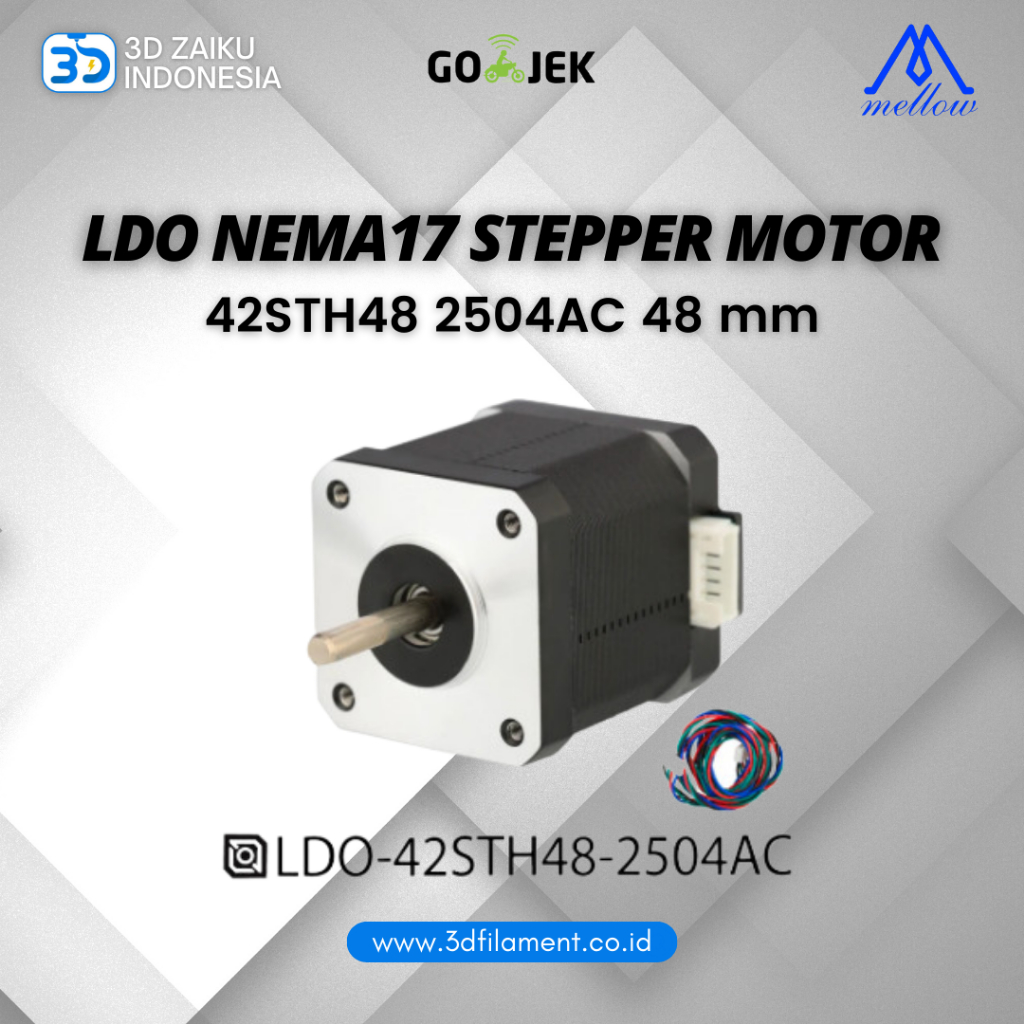 Original Mellow LDO NEMA17 Stepper Motor 42STH48 2504AC 48 mm