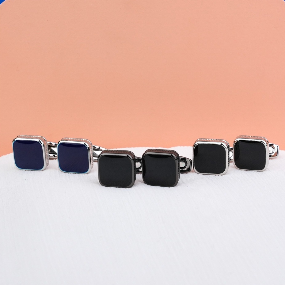 Cufflink Unik Bentuk Kotak | Thobe Kabak Cufflink Mewah  Jas Pria | Drew Cufflink