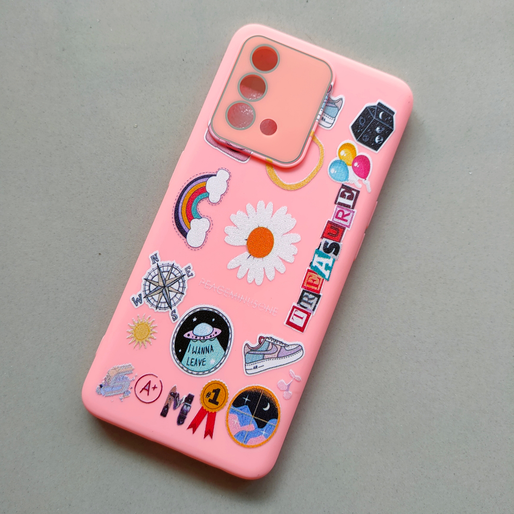 SOFT CASE KARAKTER CEWEK + PELINDUNG LENSA KAMERA OPPO A94 A52 A71 A74 4G RENO 4F RENO 5F