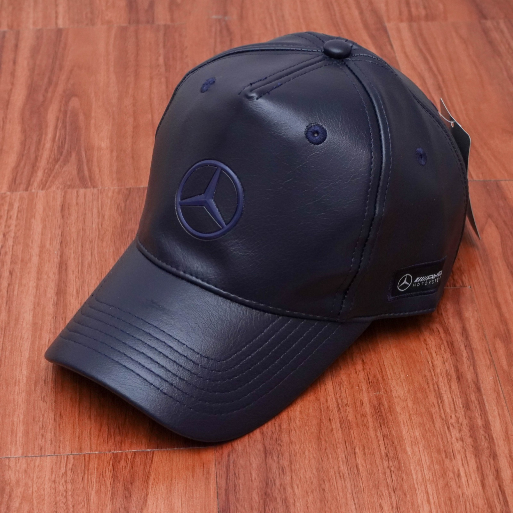 Topi Mercedes Benz Kulit Topi Baseball Pria Import Mirror Original