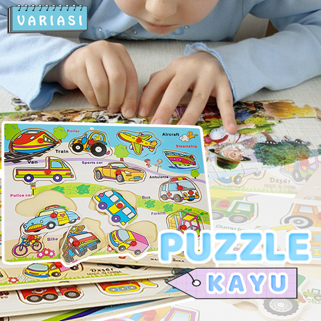 Sekawantoys Mainan Edukasi Anak Puzzle Kayu Transportasi ( SKW.557 )