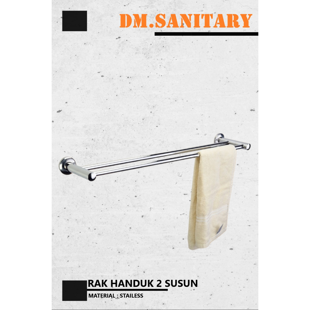 Rak Handuk Gantung / Gantungan Handuk kamar mandi 2 susun MINIMALIS
