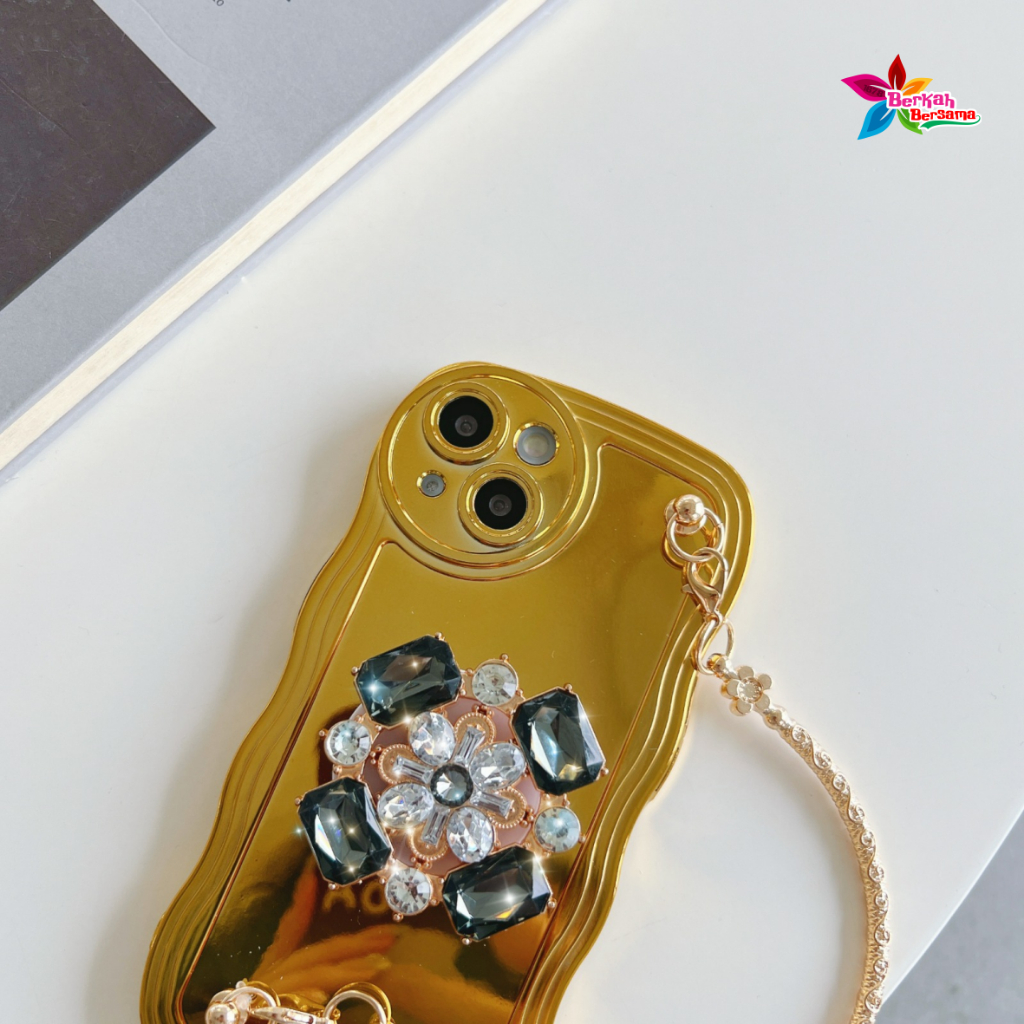 CASE WAVE MODEL TAS JINJING POPSOCKET 3D STAND GOLD FOR REALME 5 5I 5S C3 C21 C21Y C25Y C31 C33 C35 NARZO 50A PRIME BB8493