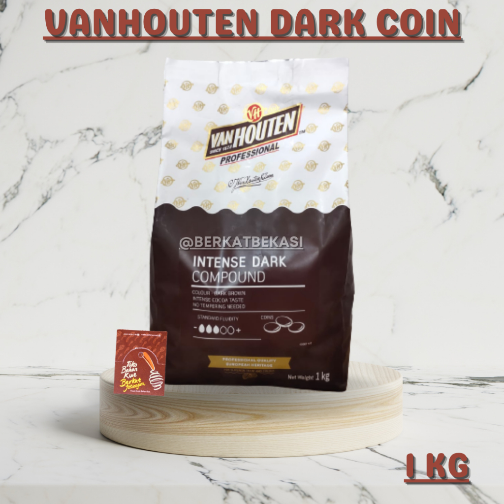VAN HOUTEN COKLAT DARK COMPOUND COINS KEMASAN / DARK / 1KG