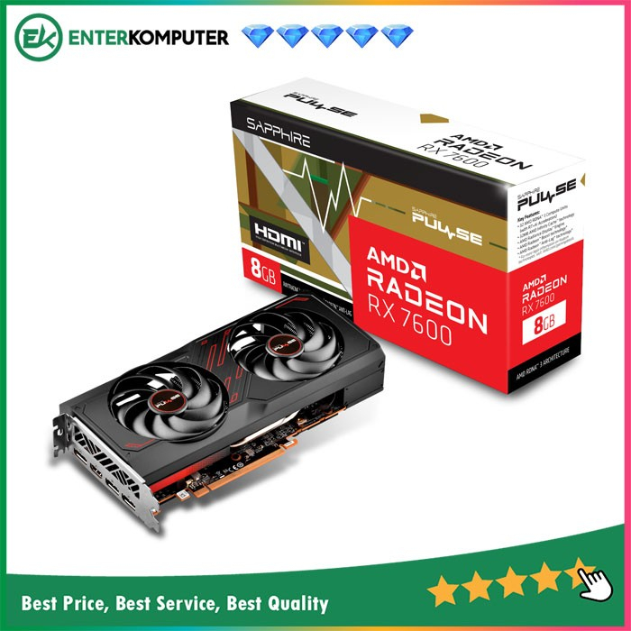 Sapphire Radeon RX 7600 8GB GDDR6 Pulse