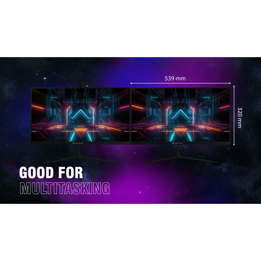 Monitor CUBE GAMING IRIS 23.8&quot; F24FI FHD IPS Frameless Design 75Hz