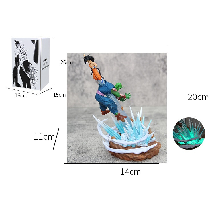 Action Figure Diorama Dragon Ball Goku vs King Piccolo Tinggi 20CM