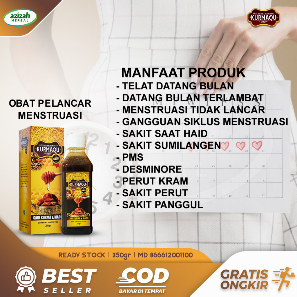 Obat Telat Datang Bulan Menstruasi Telambat Tidak Lancar Gangguan Siklus Haid Sakit Sumilangen PMS P
