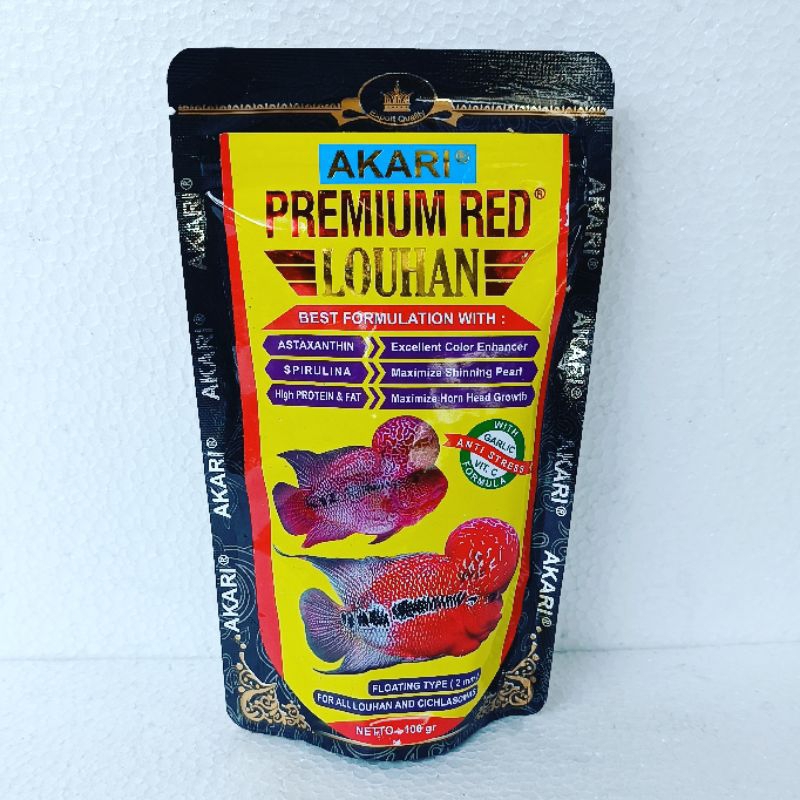 AKARI PREMIUM RED 100 gram pelet pakan ika hias aquarium peningkat warna ikan akuarium