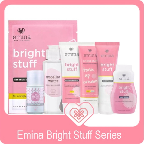 [ EMINA BRIGHT STUFF LENGKAP ] EMINA Bright Stuff Series Indonesia / Facial Wash Face Scrub Micellar