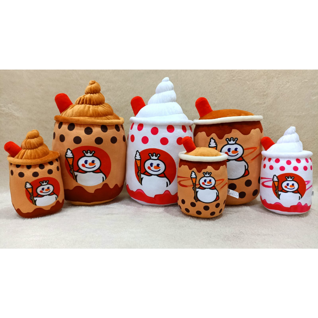 Bantal Boba Mixue , Bantal Gentong Boba Dan Boba Es Krim Mixue Ukuran S dan M
