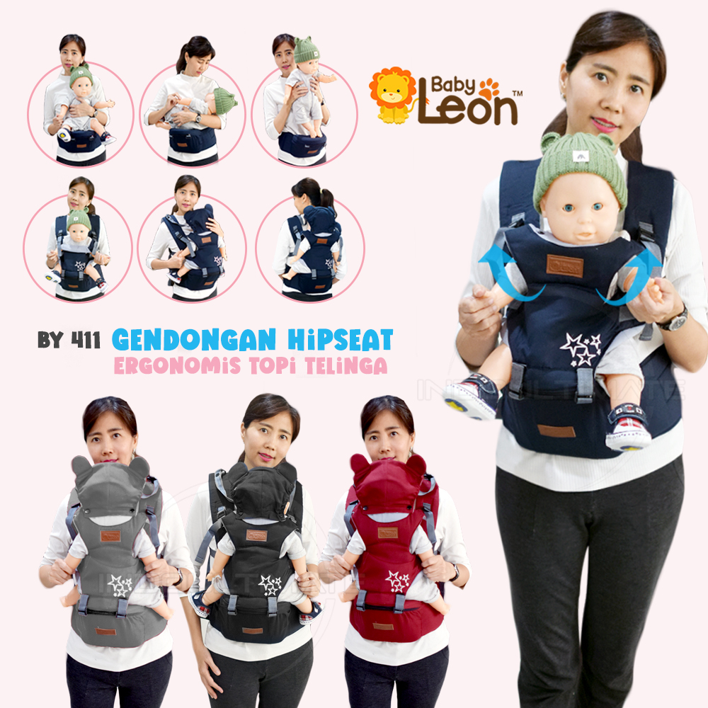 Gendongan depan model terbaru 2023 Hipseat Baby Gendongan Bayi Depan BABY LEON BY-411 Gendongan Anak Depan Multifungsi Gendongan Anti Capek Baby Carrier Gendongan Multifungsi Gendongan Samping Gendongan Depan Bayi