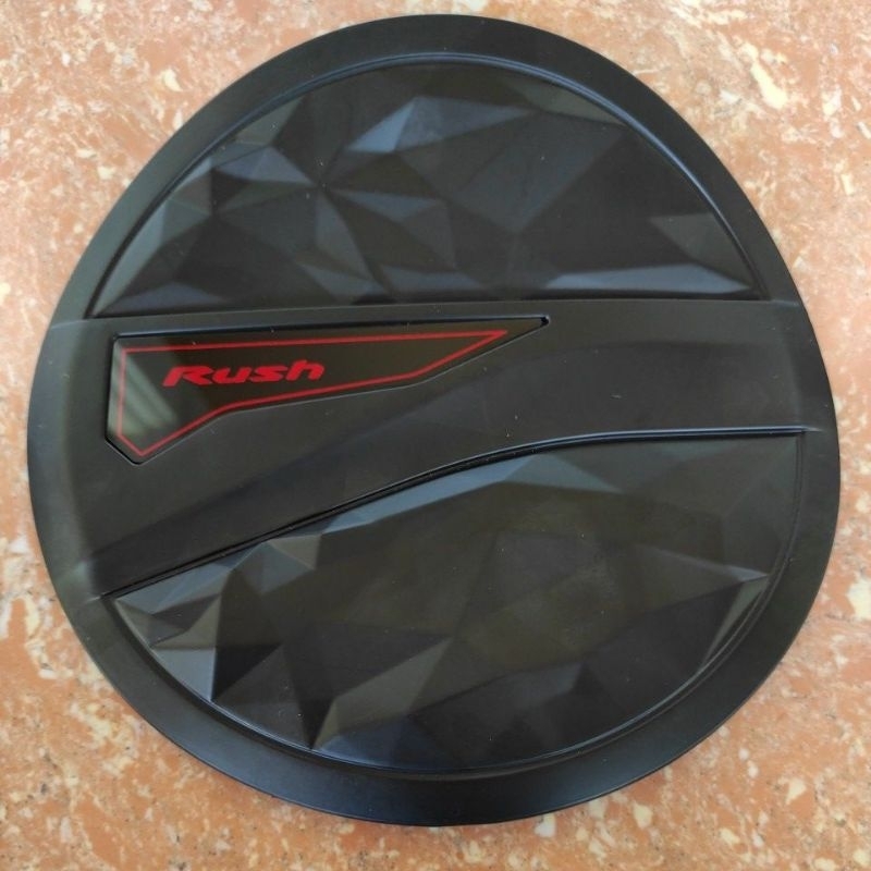 Tank cover TUTUP BENSIN All new rush 2018 sampai 2023 ultimate sport Exceed cross 2022 2021 2020 2019 MOTIF CARBON hitam doff chrome crome