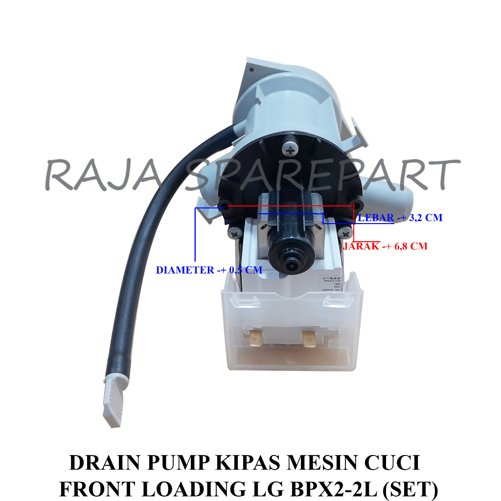 Drain Pump Kipas Mesin Cuci Front Loading LG BPX 2-2L (SET)