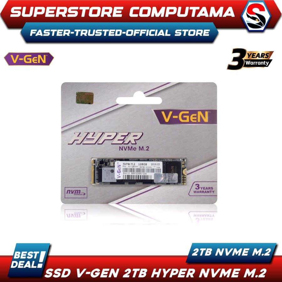 SSD V-Gen 2TB Hyper M.2 NVMe / SSD VGen 2TB NVMe M.2