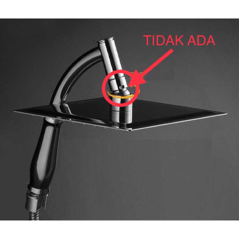 [OBRAL RIJEK] Kepala Head Shower Mandi Rainfall Stainless Steel Square Shower - 201