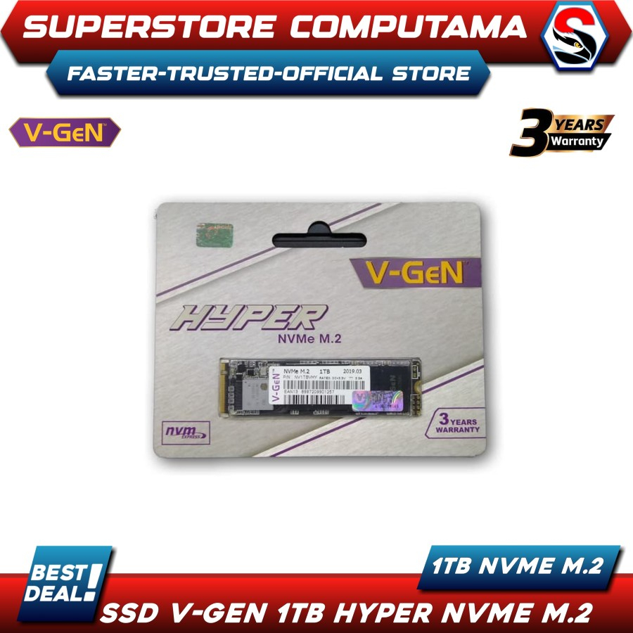 SSD V-Gen 1TB Hyper M.2 NVMe / SSD VGen 1TB NVMe M.2
