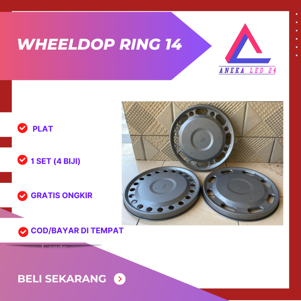 (1 Set) Wheeldop Bolong Kombinasi Ring  14 Model Baru