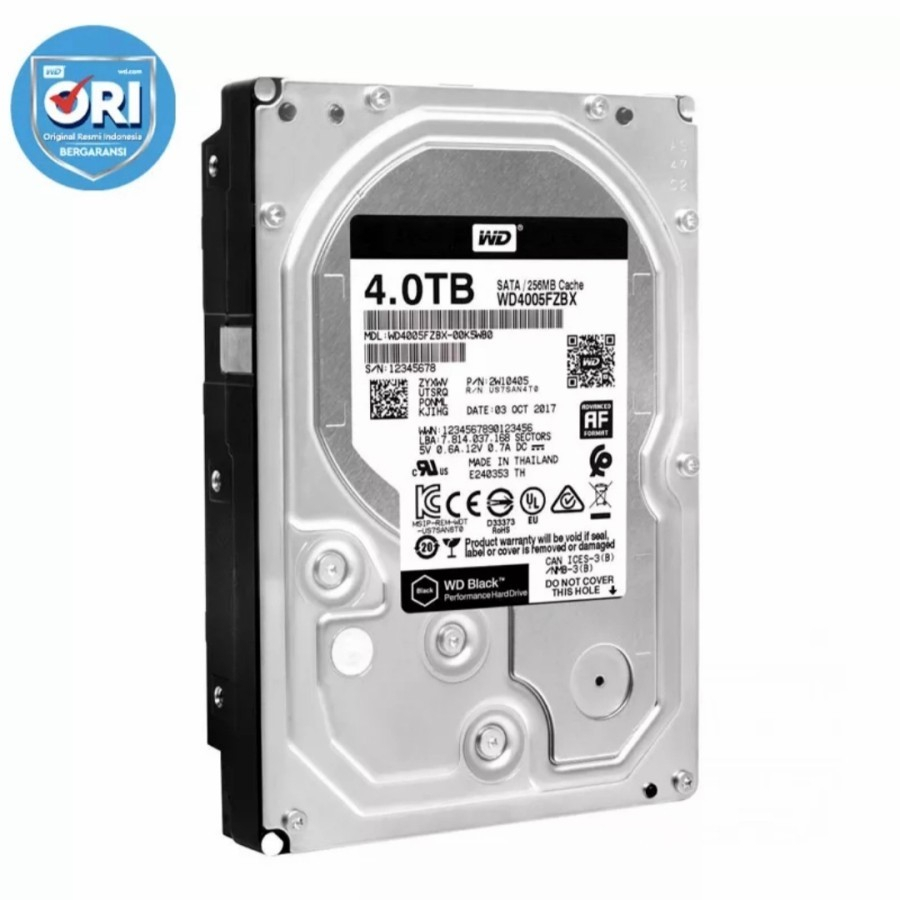 Harddisk PC WD Caviar Black 4TB SATA 3,5inch 7200rpm WD4005FZBX