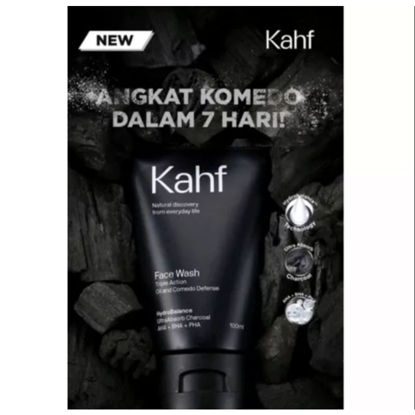 KAHF TRIPLE ACTION OIL AND COMEDO DEFENSE FACE WASH 100ML