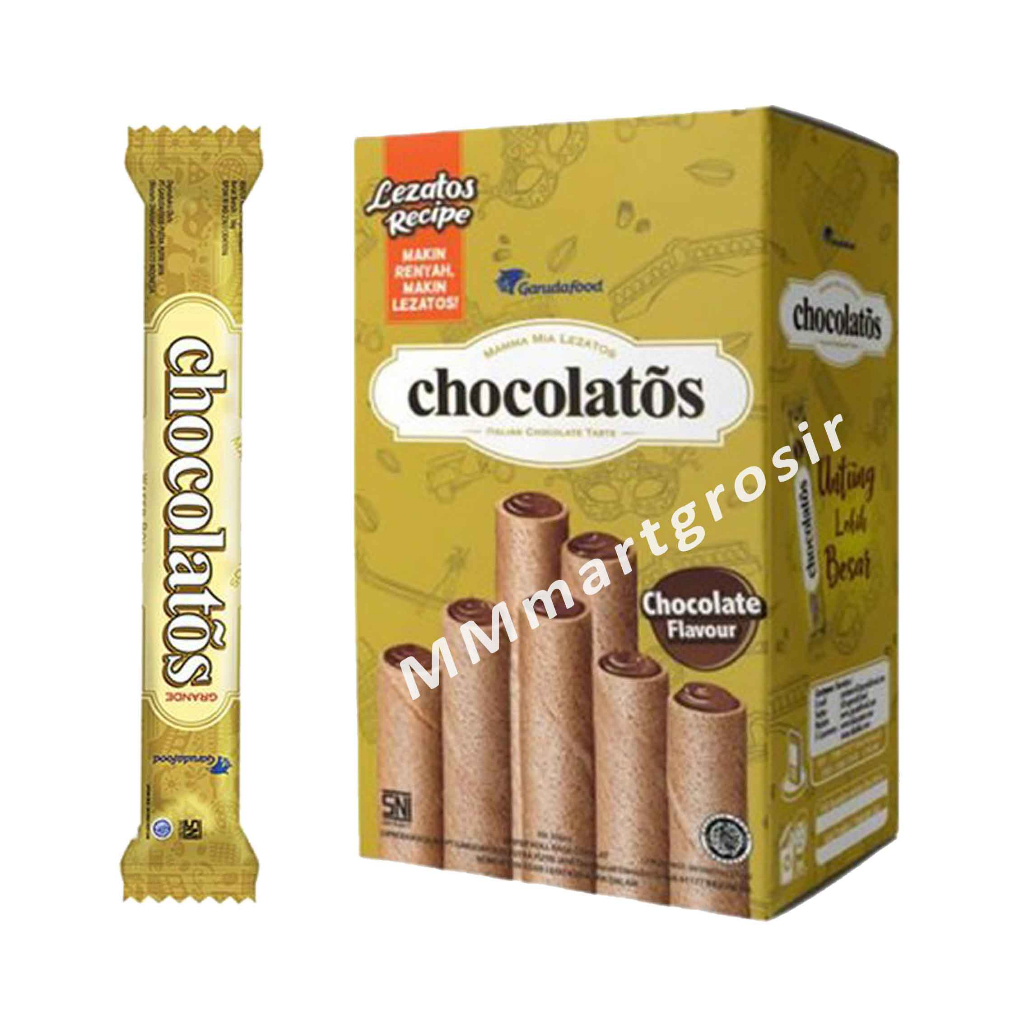 Chocolatos / Wafer Roll / Wafer Cokelat /  1box Isi 20pcs / 16gr