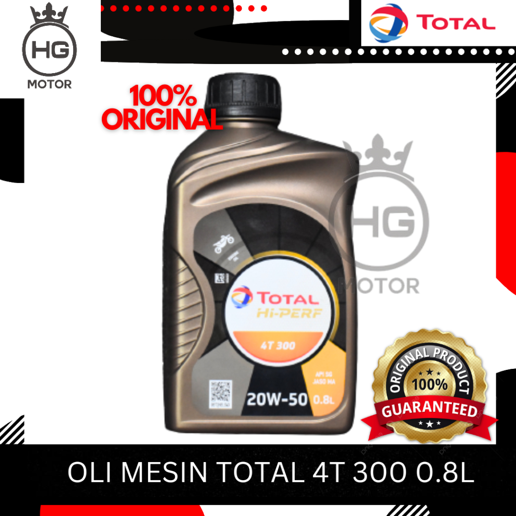 OLI Mesin Motor total Hi-perf 4T 300 20W-50 0,8L 20W50