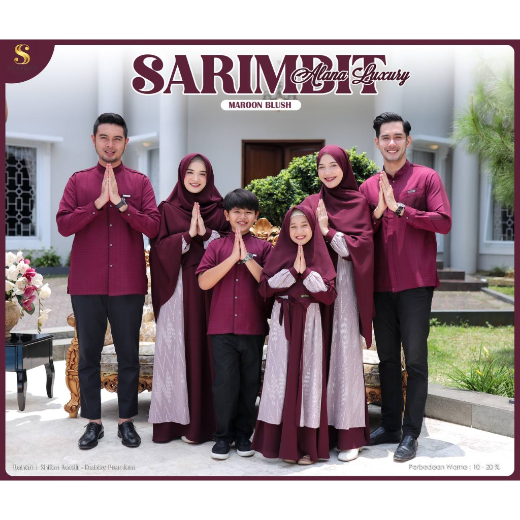 SARIMBIT SS HIJAB ALANA LUXURY MAROON BLUSH