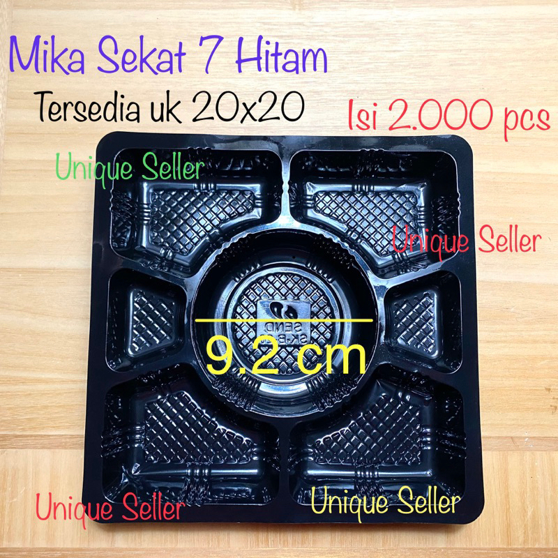 [1 Dus] Mika Sekat 7 Hitam Isi 2.000 pcs untuk Dus Nasi 20x20 Uk 20