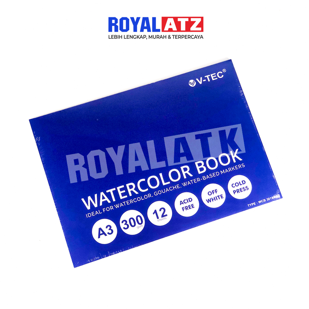 

Buku Gambar untuk Cat Air V-tec A3 300 gsm 12 lembar wcb-30123