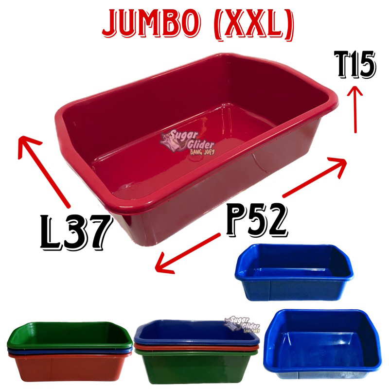 LITTER BOX BAK KOTORAN KUCING JUMBO HIDROPONIK XXL BASCOM CUPANG BAK SEGI PANDA STAR