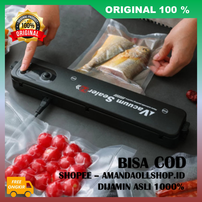 Vaccum Sealer Mesin Vacuum Makanan Food Vacum Vakum Sealer Portable 100% ASLI