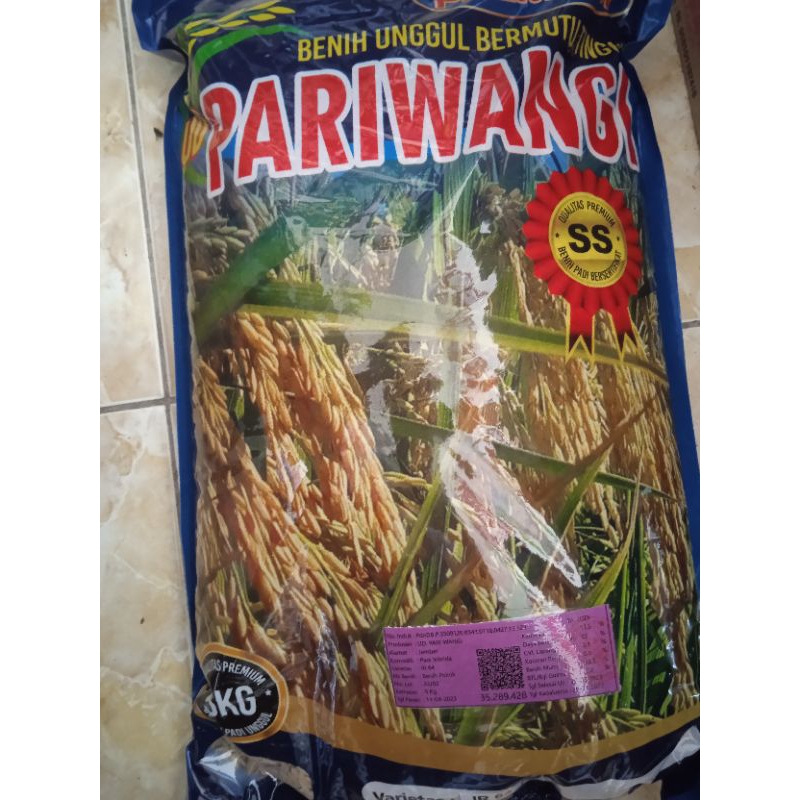 benih padi produk PARIWANGI kemasan 5 kg. CIBOGO, CIHERANG, IR 64, INPARI 32, MEKONGGA, SITUBAGENDIT