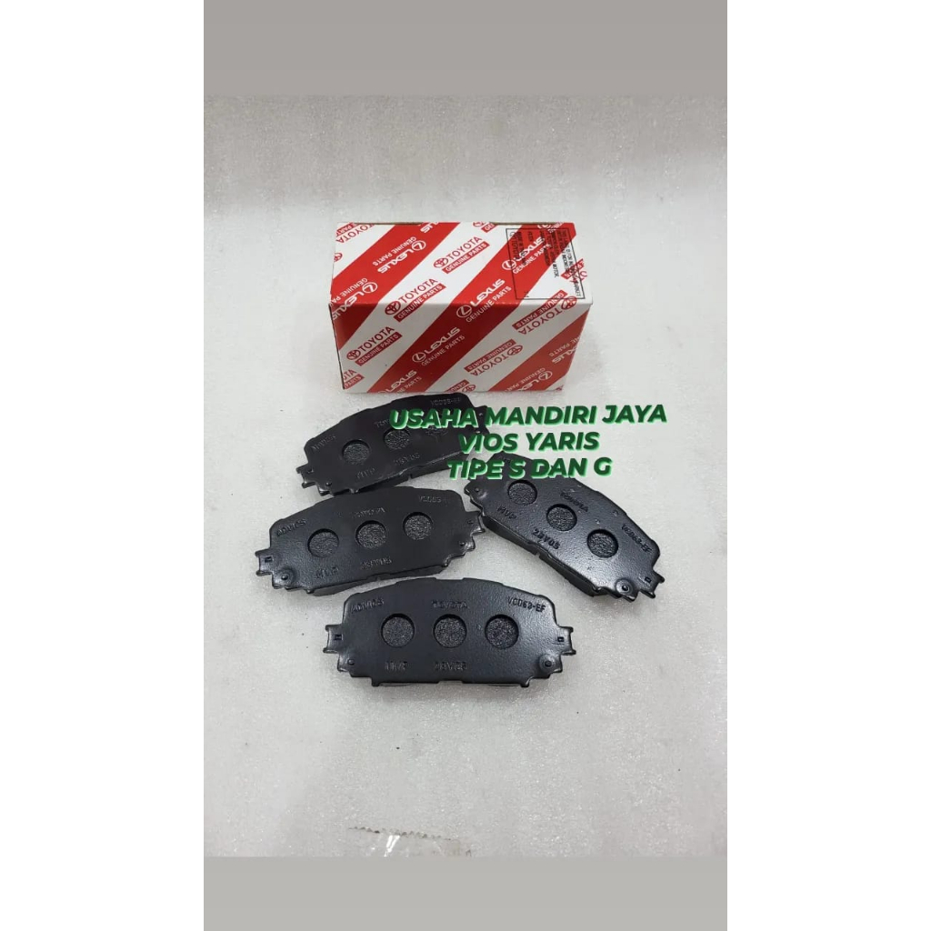 KAMPAS REM DEPAN YARIS TYPE S/NEW VIOS TYPE G 04465-52240 BRAKE PAD YARIS THAILAND YARIS TRD