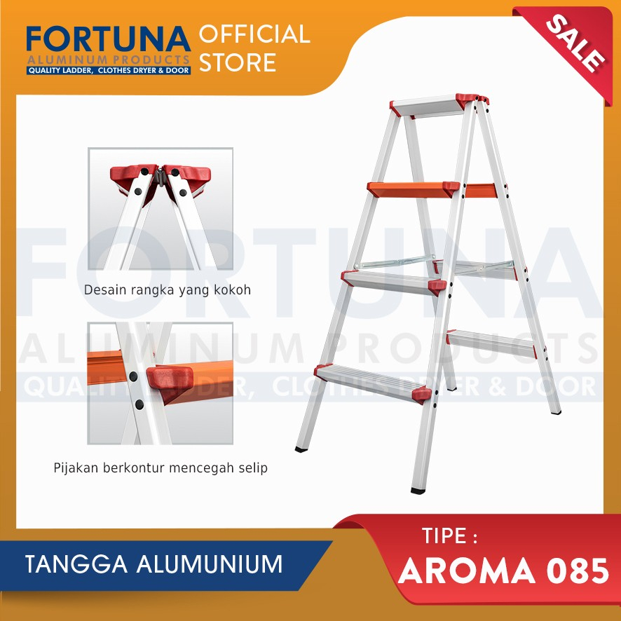 Fortuna Aroma 085 Tangga Lipat | Tangga Aluminium | 3 Step