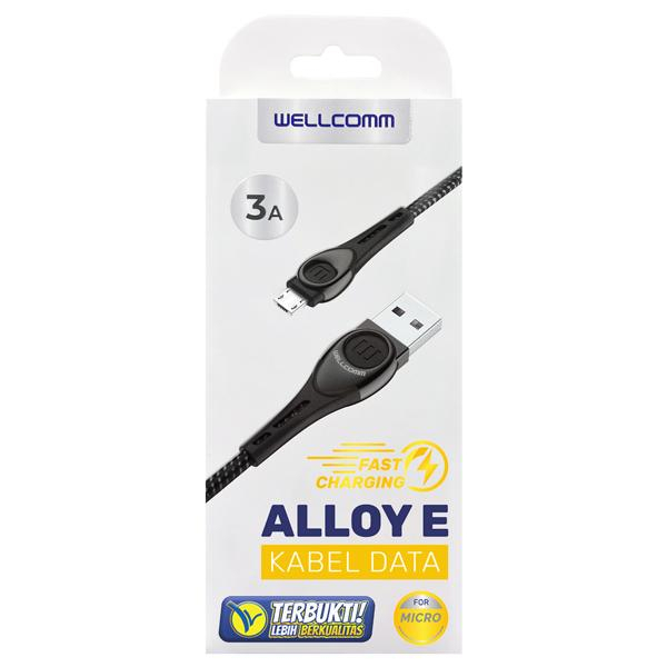 Kabel Alloy E Micro Fast Charger 3A 1.5M Wellcomm