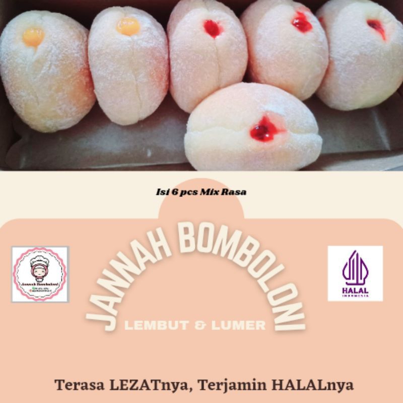 

Bomboloni Paketan Isi 6 pcs