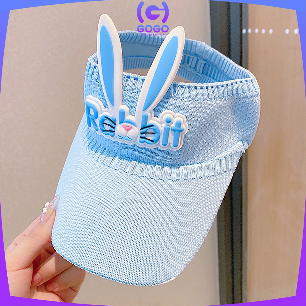 GOGO-P579 Topi Anak Rajut Visor Pantai Motif Kelinci Baseball Anti Uv / Topi Fashion Anak Rabbit Topi Golf Senam Sport Olahraga Fashion Girl