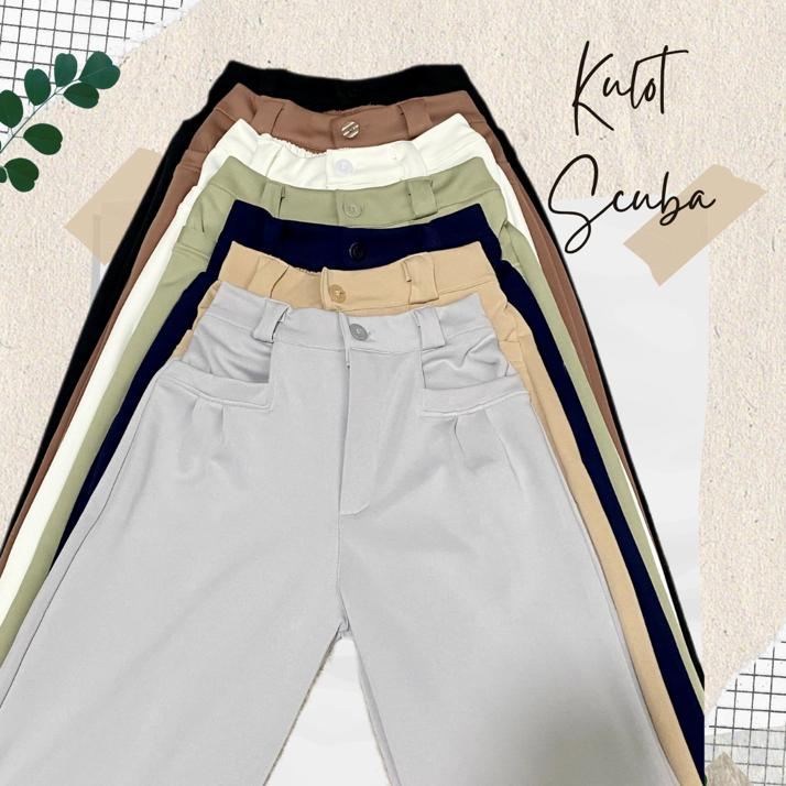 CELANA KULOT SCUBA / CELANA SCUBA PREMIUM / CELANA WANITA / FASHION KOREAN STYLE