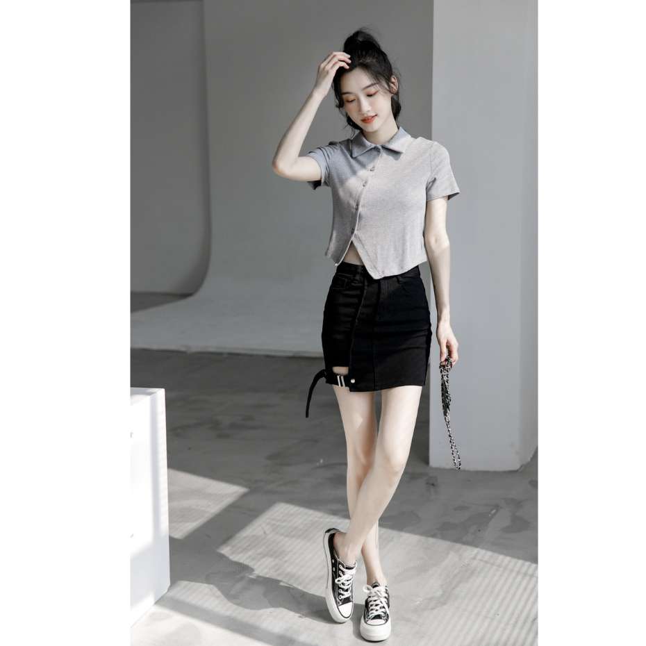 【LIVIAHOME】Korean  Polo Atasan Wanita T-Shirt 7151 (S-L)