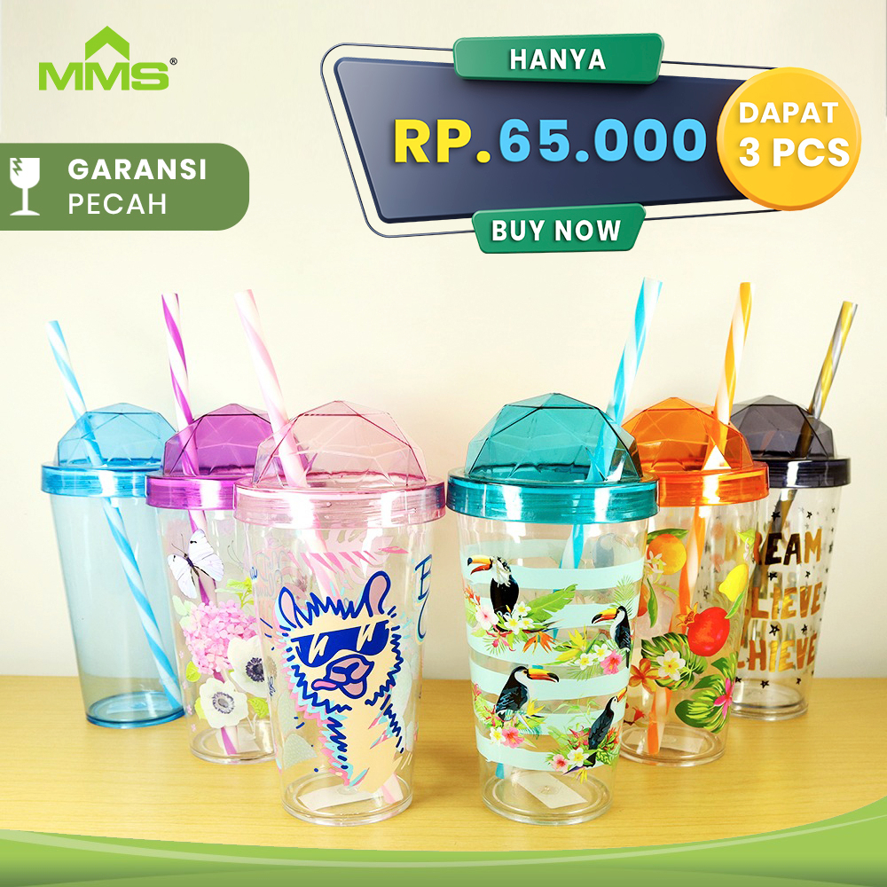 KiRimHariyangsama-- Tumbler Botol Tempat Minum + Sedotan Herevin 660cc