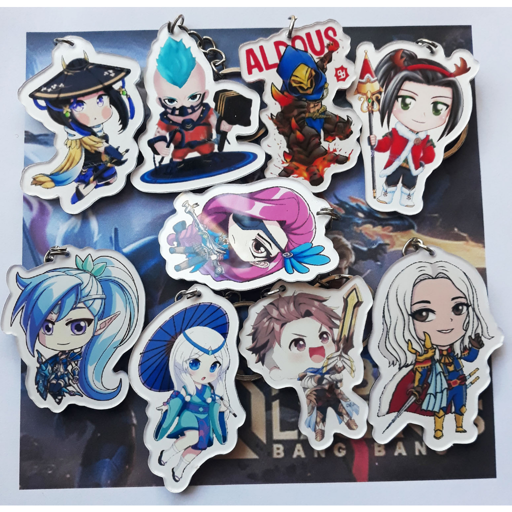 GANTUNGAN KUNCI AKRILIK KARAKTER CHIBI MOBILE LEGEND