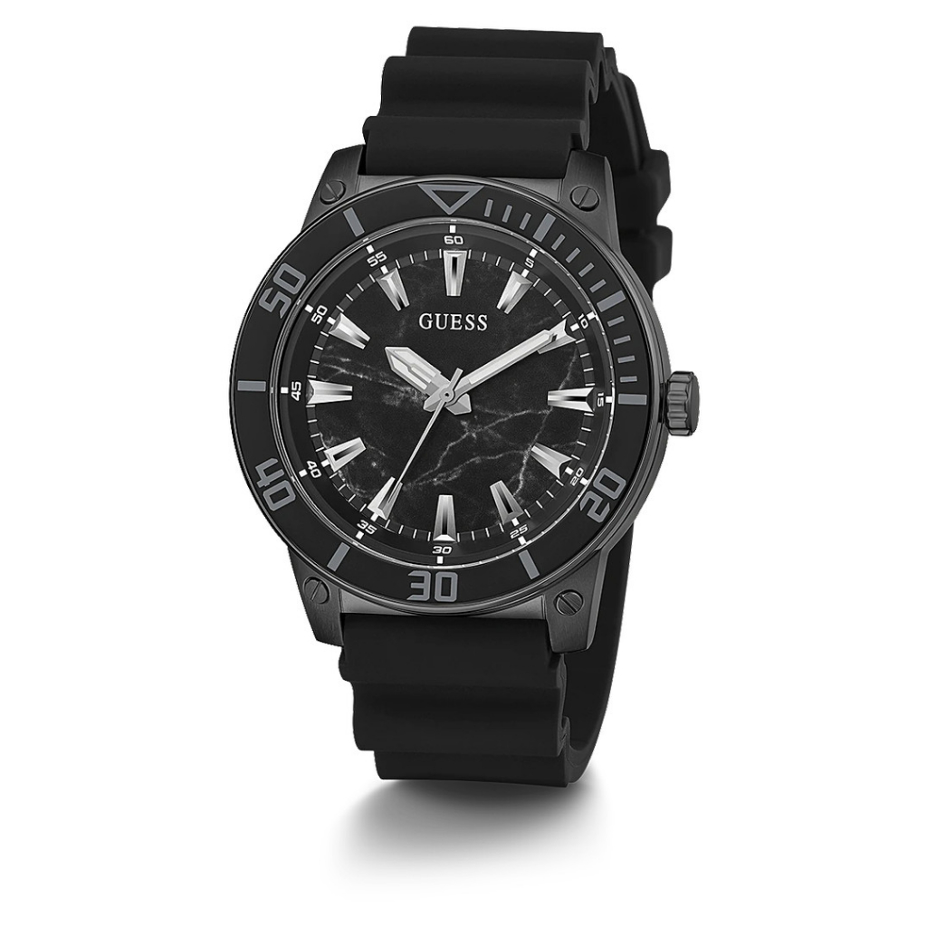 GUESS GW0420G3 Original QUARTZ Jam Tangan Pria Analog Black Rubber-Garansi Resmi