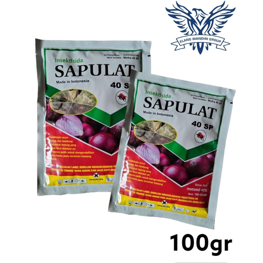 SAPULAT 40SP 100gr Insektisida Metomil 40% Untuk Mengendalikan Hama Penggerek daun Pada Tanaman YANNO PESTICIDES