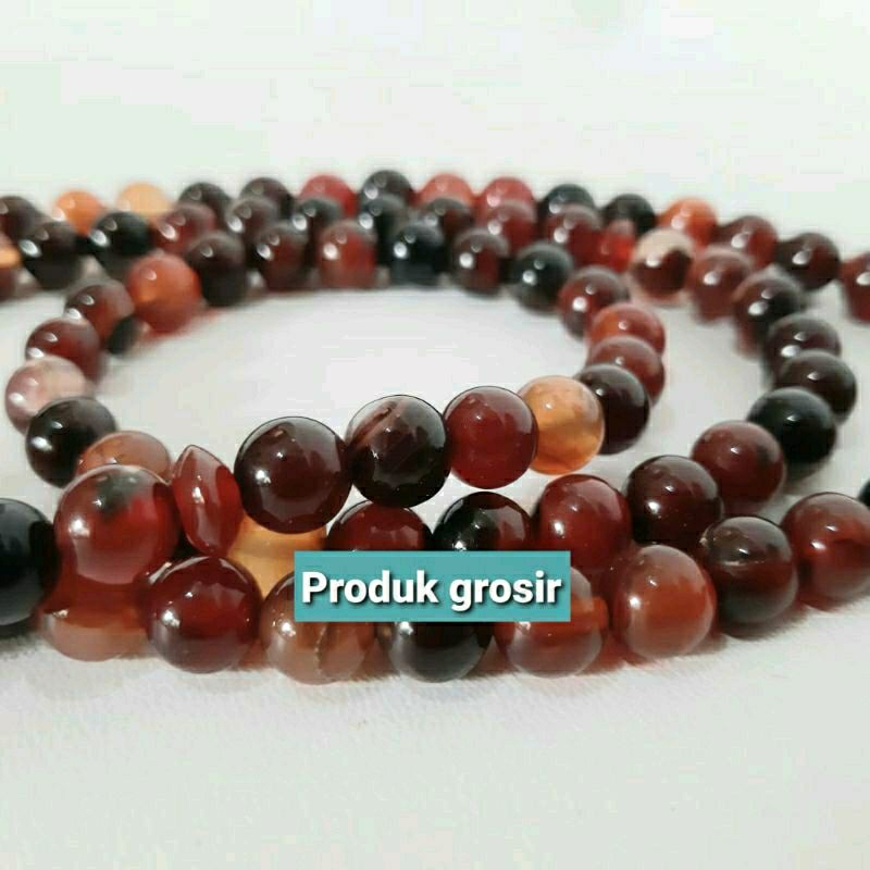 Tasbih batu aki sulaiman madu 8mm 99butir natural