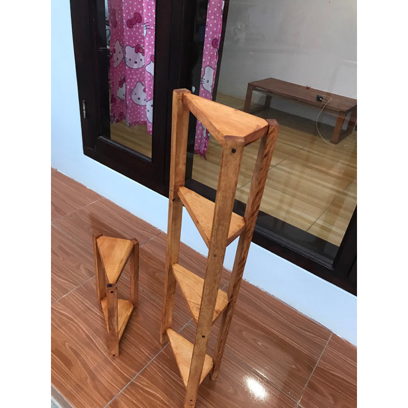 rak susuun sederhana murah / rak bunga sudut minimalis 15x20cm / rak pot bunga kayu / rak view bunga