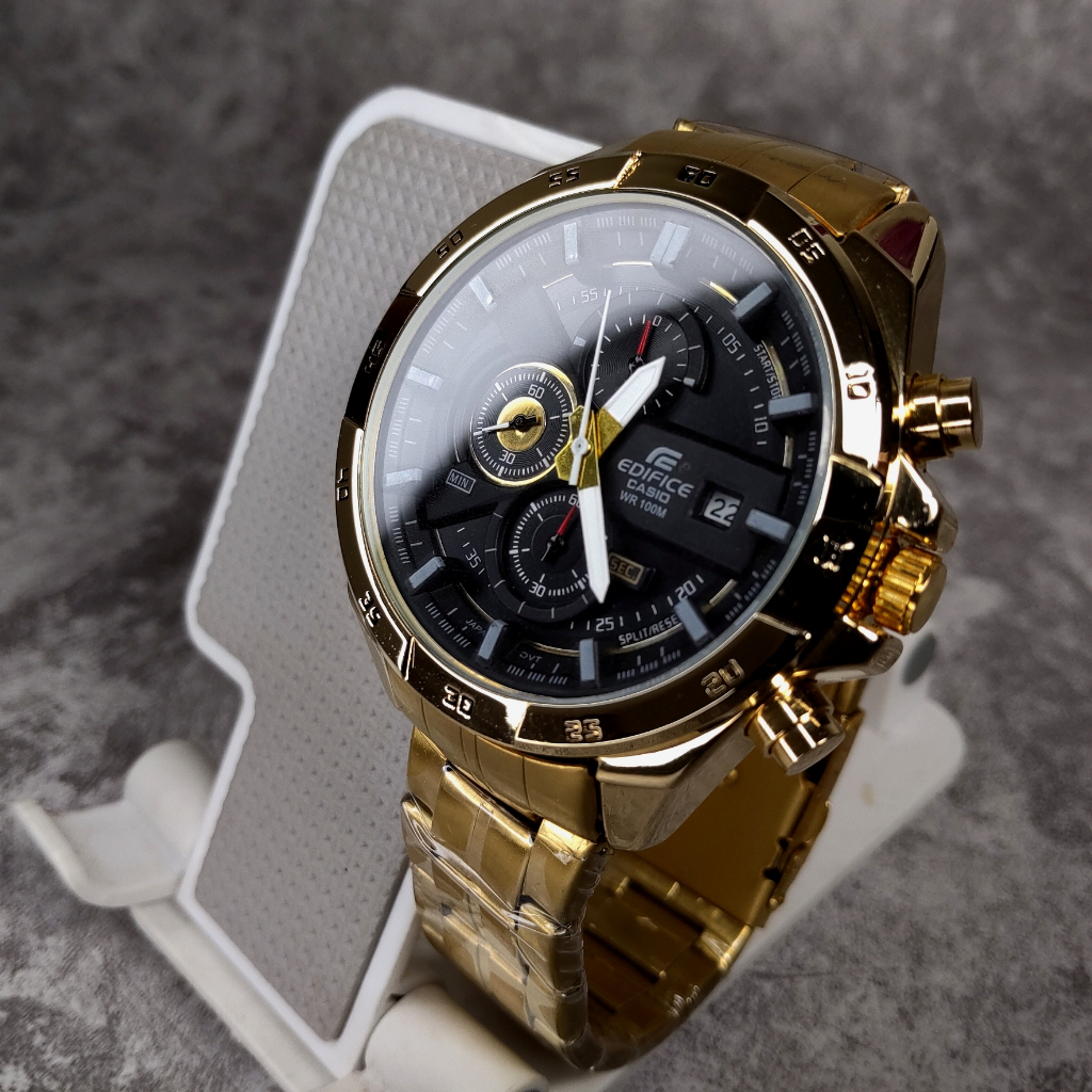 Jam Tangan Pria Analog CASIO  Edifice Gold