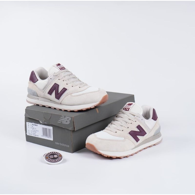 Sepatu New Balance ML574 Moonbeam Burgundy