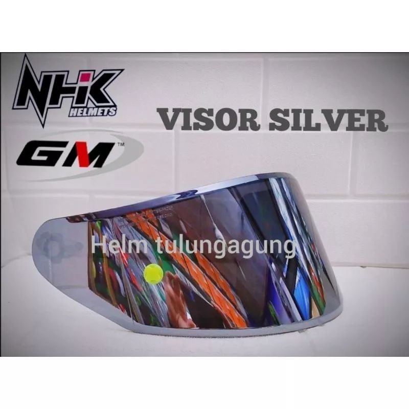 KACA FLAT VISOR NHK RX9 IRIDIUM BLUE/IRIDIUM SILVER FREE STIKER NHK RX9 / KACA HELM NHK RX9 / COD